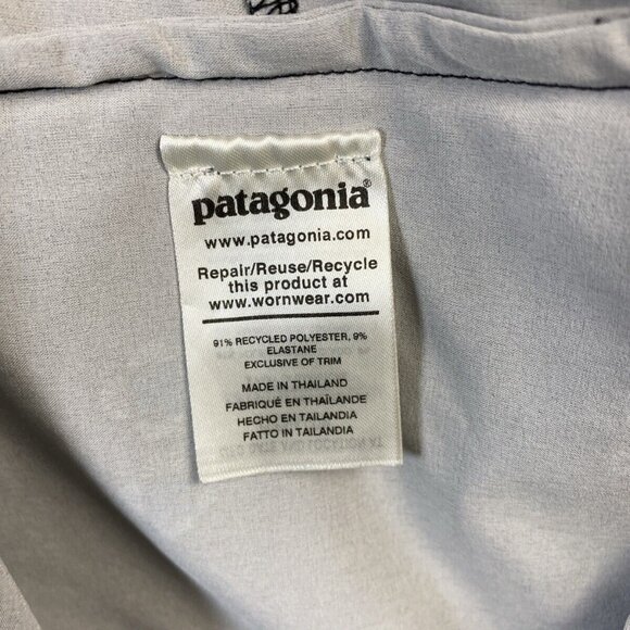 Patagonia Planing Boardshorts Mens 34 Stretch Swim Trunks  9” Inseam Geometric - Picture 11 of 13